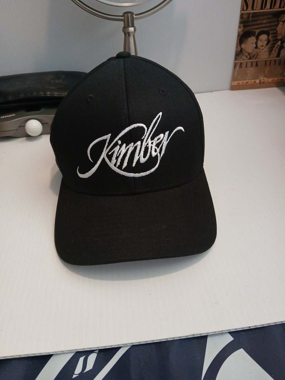 Kimber Flexfit Hat Size L-XL Black Embroidered Logo Baseball Cap